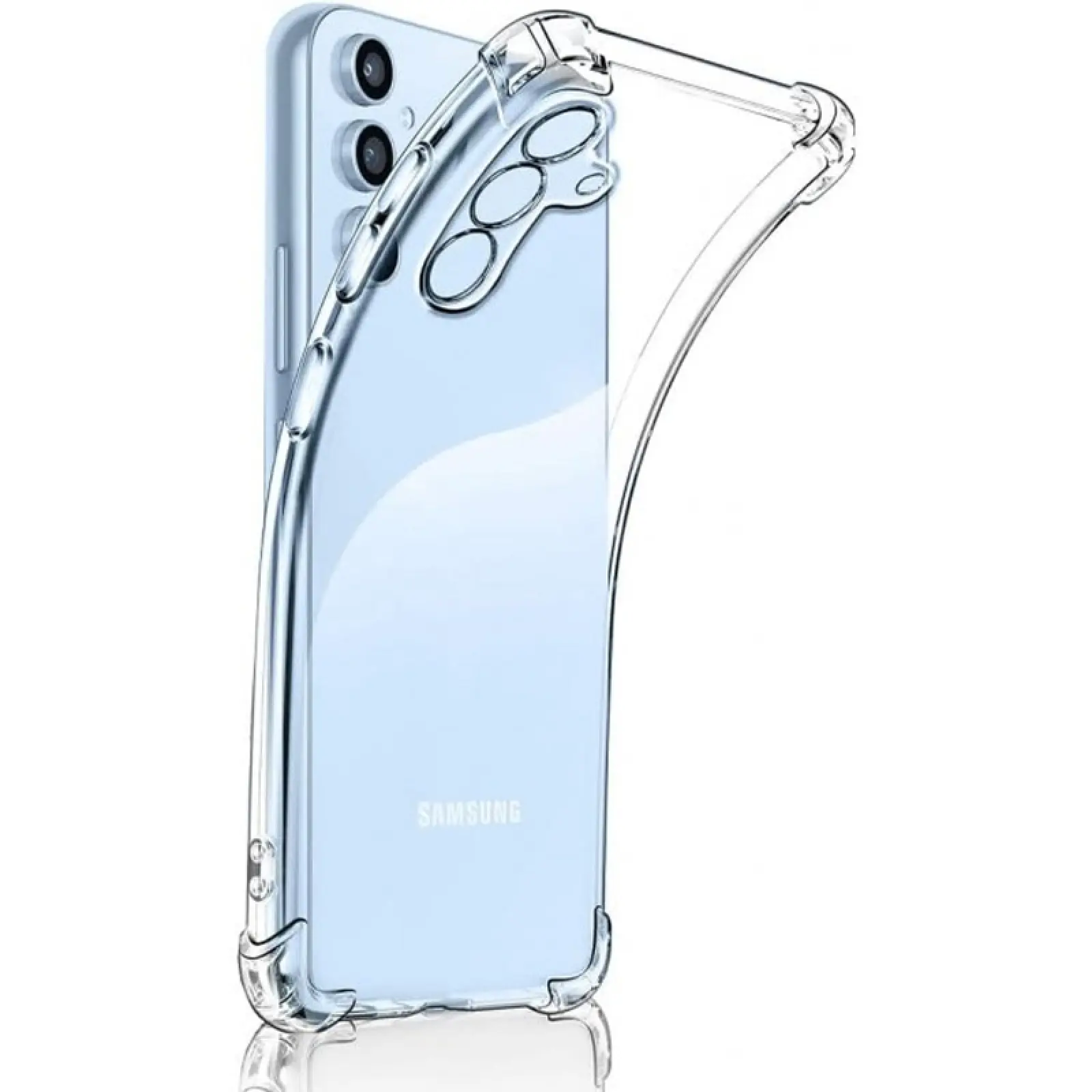 TPU чехол GETMAN Ease logo усиленные углы Full Camera для Samsung Galaxy A57 5G, Бесцветный (прозрачный), TPU, купить оптом с доставкой