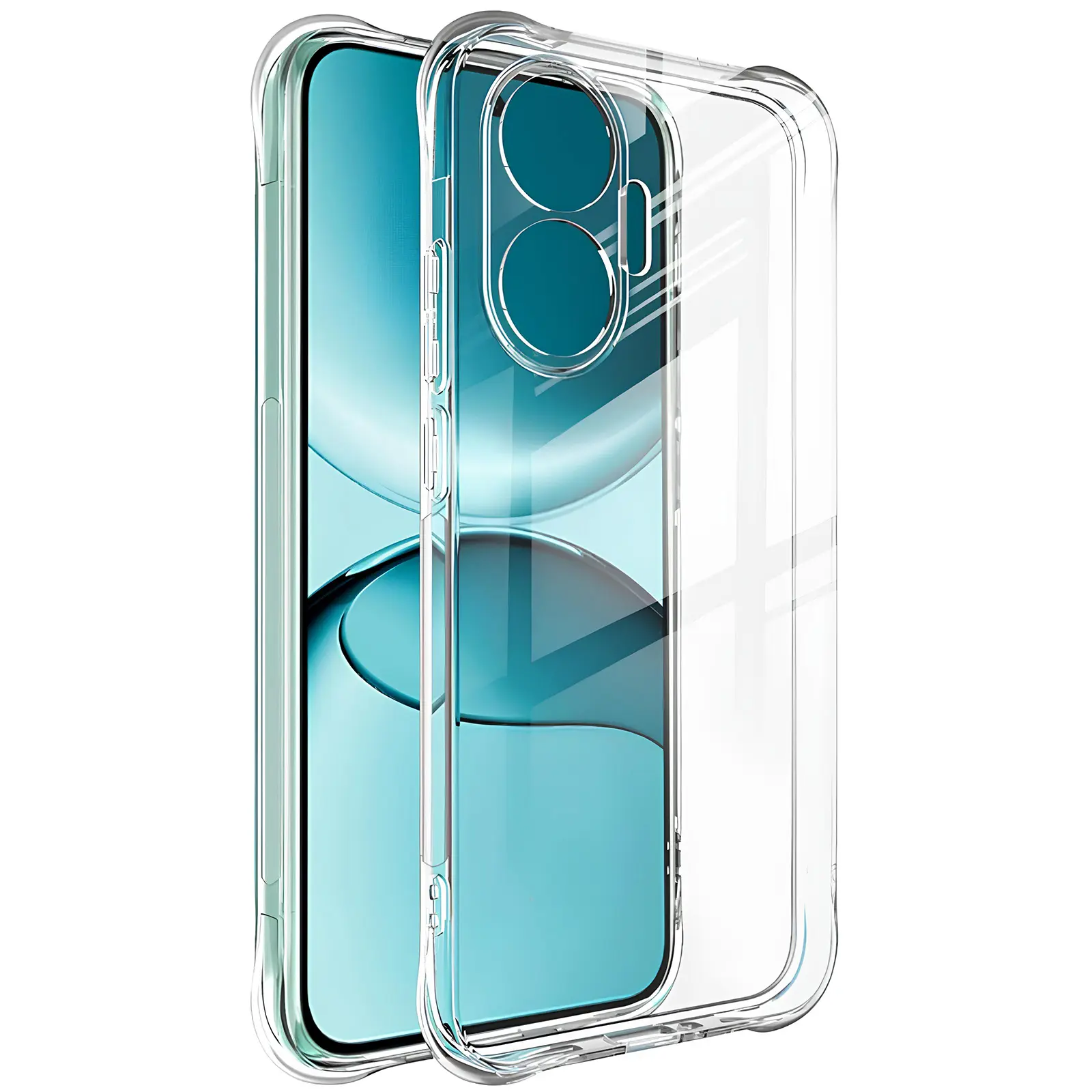 TPU чехол GETMAN Ease logo усиленные углы Full Camera для Xiaomi Poco F7, Бесцветный (прозрачный), TPU, купить оптом с доставкой