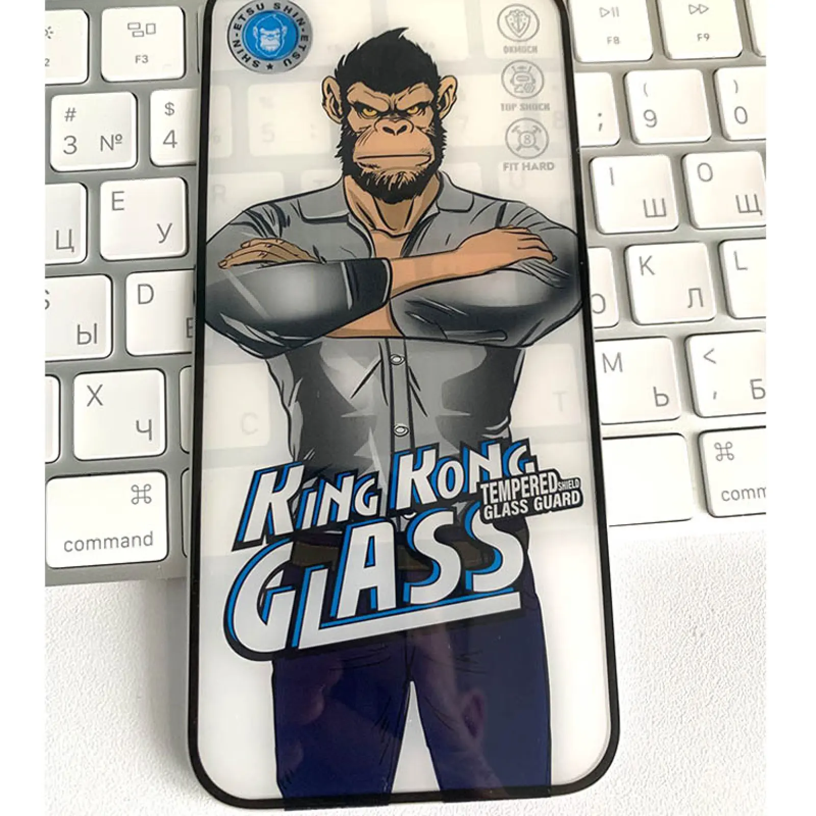 Захисне 2.5D скло King Kong HD для Apple iPhone 17 Pro (6.3"), Чорний 2, Загартоване скло, купити оптом з доставкою