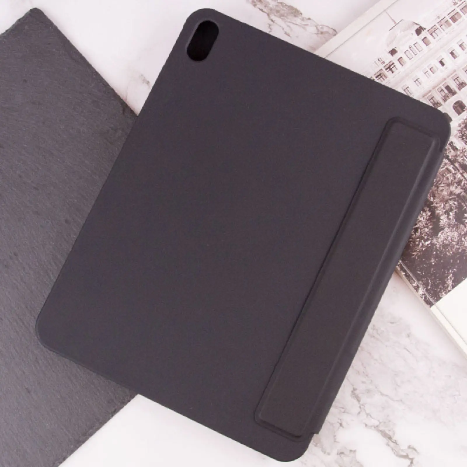 Уцінка Чохол Smart Case Open buttons для Apple iPad 10.9" (2022-24) / 11" (A16) 2025, Пошкоджена упаковка / Black 7, Штучна шкіра, купити оптом з доставкою