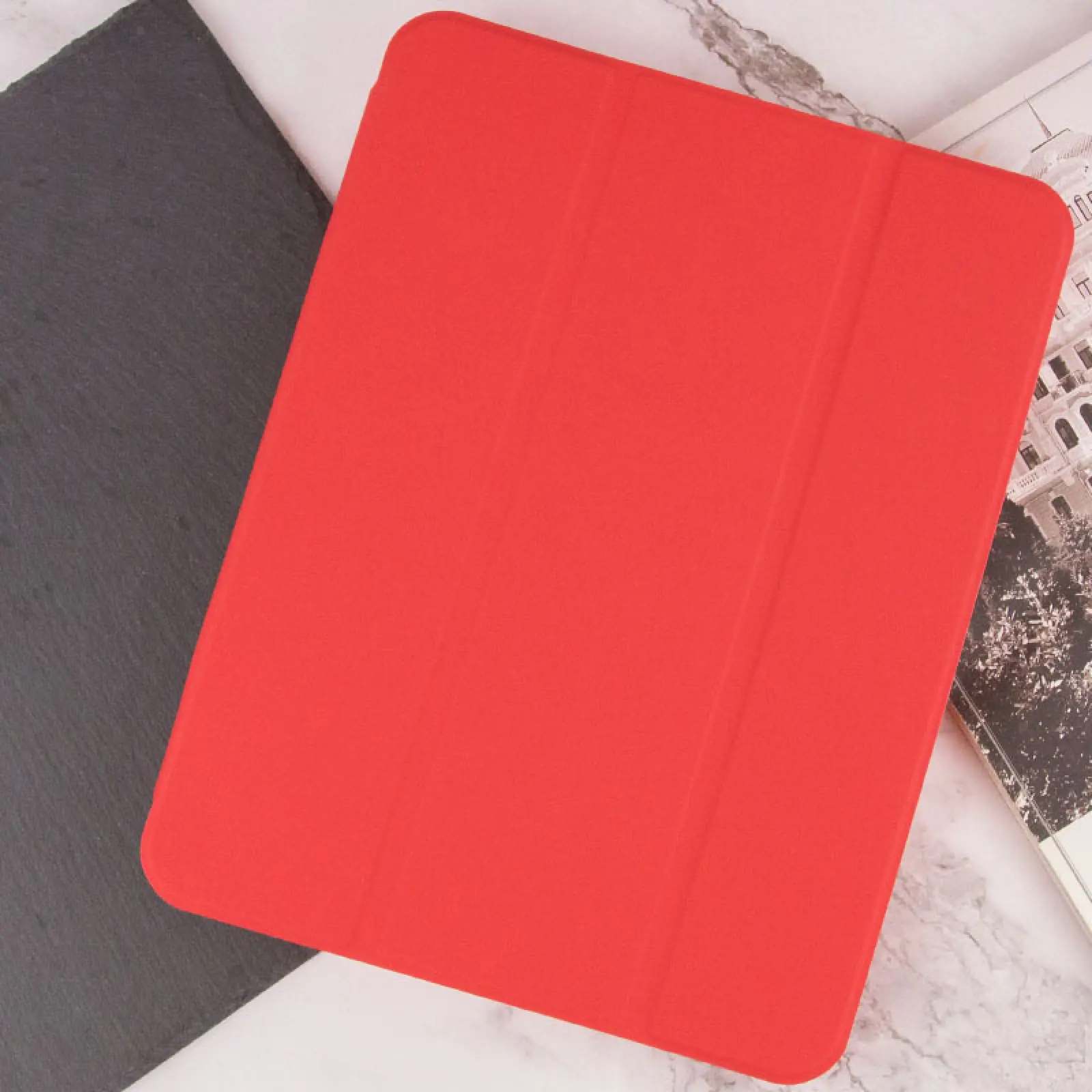 Уцінка Чохол Smart Case Open buttons для Apple iPad 10.9" (2022-24) / 11" (A16) 2025, Пошкоджена упаковка / Red 6, Штучна шкіра, купити оптом з доставкою