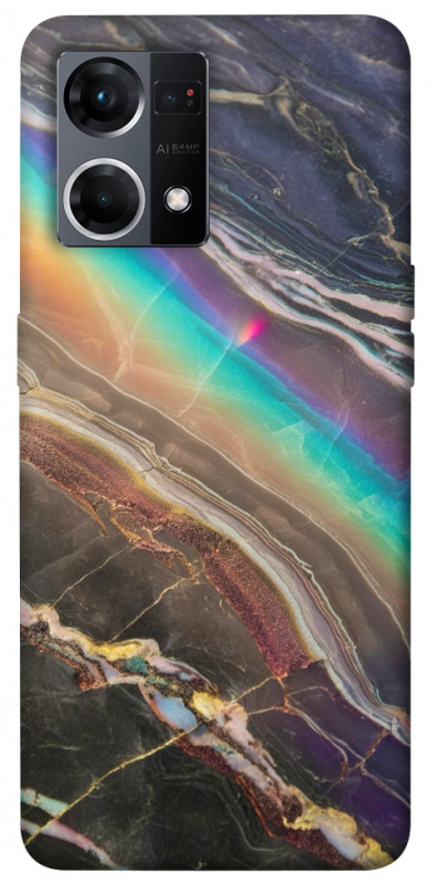 Чохол itsPrint Райдужний мармур для Oppo Reno 7 4G, мармур, купити оптом з доставкою