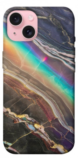 Чехол itsPrint Радужный мрамор для Apple iPhone 15 (6.1")
