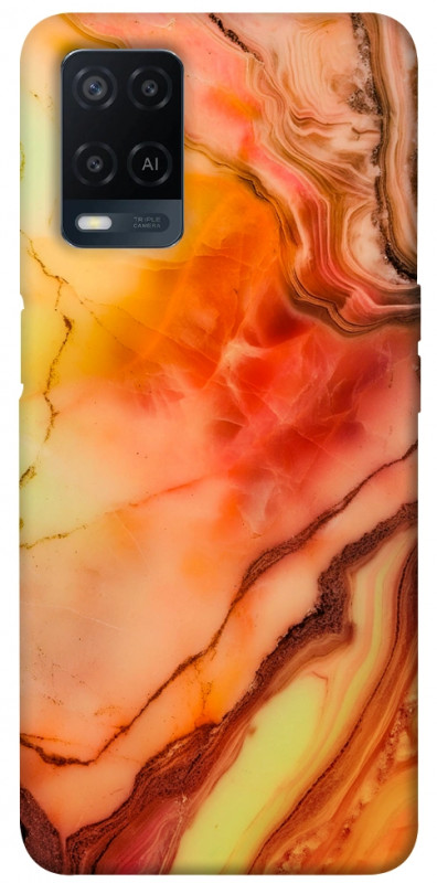 Чехол itsPrint Красный коралл мрамор для Oppo A16s / A16, мрамор, купить оптом с доставкой
