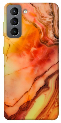Чехол itsPrint Красный коралл мрамор для Samsung Galaxy S21 FE