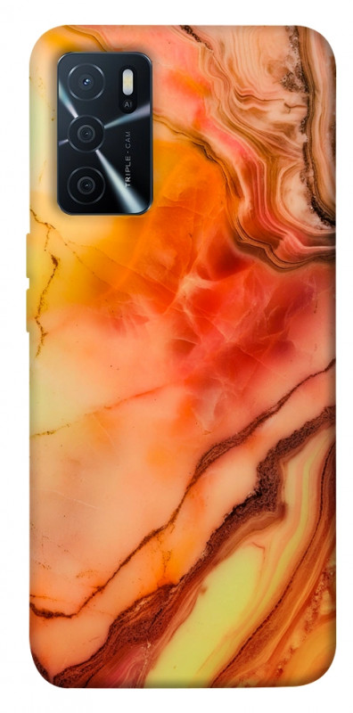Чехол itsPrint Красный коралл мрамор для Oppo A16s / A16, мрамор, купить оптом с доставкой