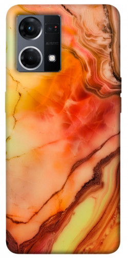 Чехол itsPrint Красный коралл мрамор для Oppo Reno 7 4G