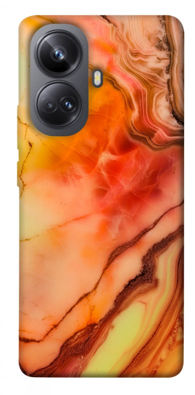 Чехол itsPrint Красный коралл мрамор для Realme 10 Pro+, мрамор, купить оптом с доставкой