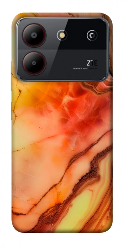 Чехол itsPrint Красный коралл мрамор для ZTE Blade A54 4G, мрамор, купить оптом с доставкой