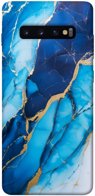 Чехол itsPrint Blue marble для Samsung Galaxy S10+, мрамор, купить оптом с доставкой