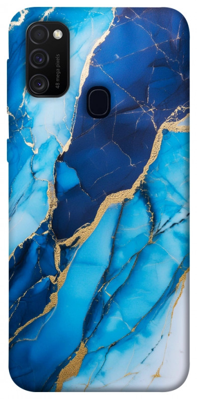 Чехол itsPrint Blue marble для Samsung Galaxy M30s / M21, мрамор, купить оптом с доставкой