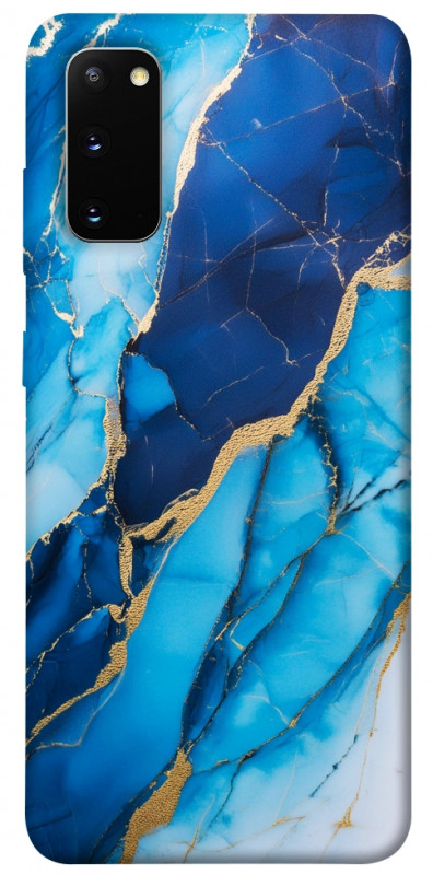 Чехол itsPrint Blue marble для Samsung Galaxy S20, мрамор, купить оптом с доставкой