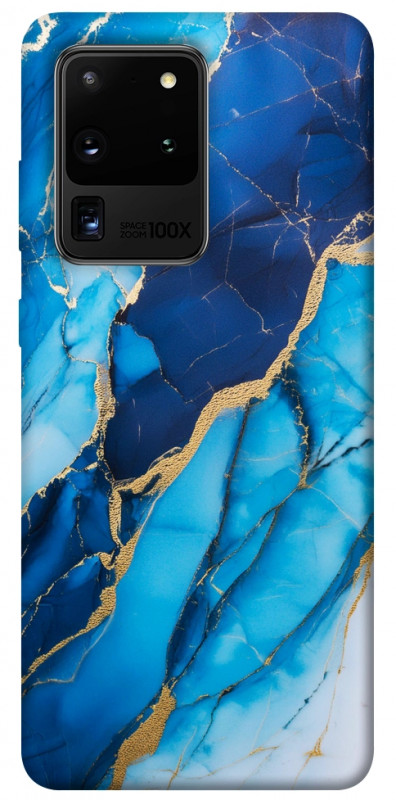 Чехол itsPrint Blue marble для Samsung Galaxy S20 Ultra, мрамор, купить оптом с доставкой