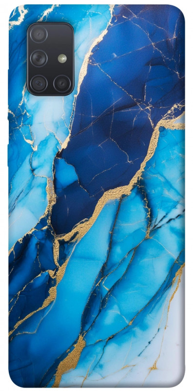 Чехол itsPrint Blue marble для Samsung Galaxy A71, мрамор, купить оптом с доставкой