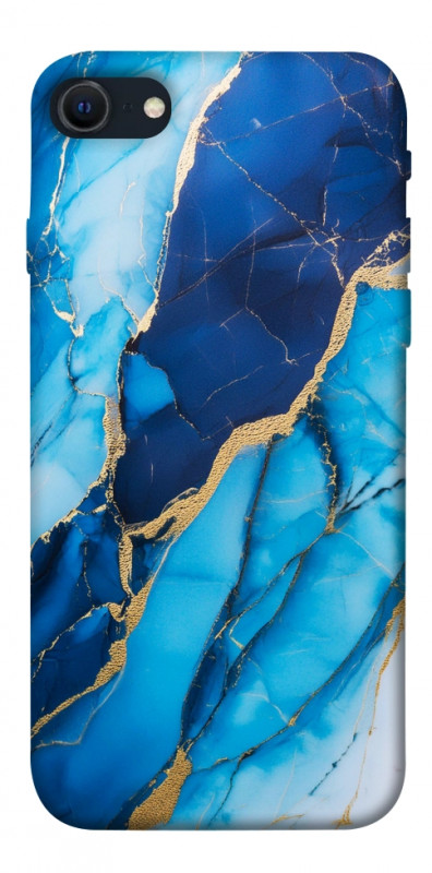 Чехол itsPrint Blue marble для Apple iPhone SE (2020), мрамор, купить оптом с доставкой