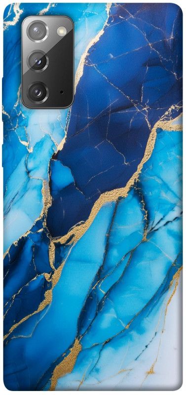 Чехол itsPrint Blue marble для Samsung Galaxy Note 20, мрамор, купить оптом с доставкой