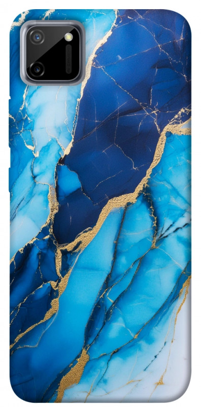 Чехол itsPrint Blue marble для Realme C11, мрамор, купить оптом с доставкой