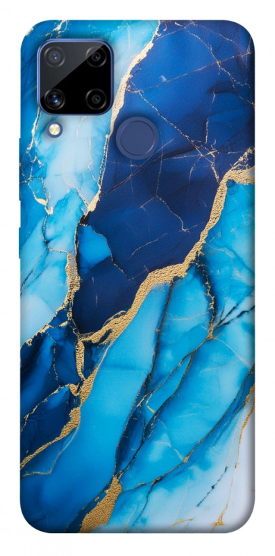 Чехол itsPrint Blue marble для Realme C15, мрамор, купить оптом с доставкой