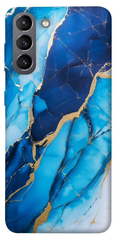 Чехол itsPrint Blue marble для Samsung Galaxy S21, мрамор, купить оптом с доставкой