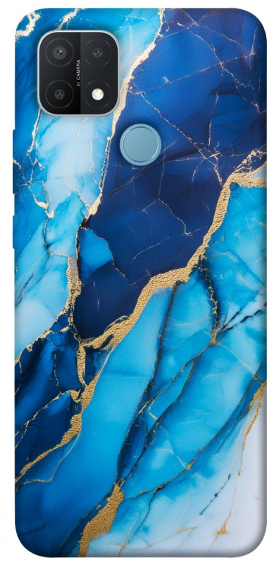 Чехол itsPrint Blue marble для Oppo A15s / A15, мрамор, купить оптом с доставкой