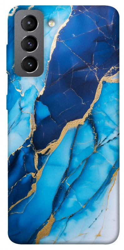 Чехол itsPrint Blue marble для Samsung Galaxy S21 FE, мрамор, купить оптом с доставкой