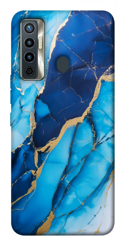 Чохол itsPrint Blue marble для TECNO Camon 17 Pro, мармур, купити оптом з доставкою
