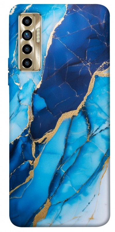 Чехол itsPrint Blue marble для TECNO Camon 17P, мрамор, купить оптом с доставкой