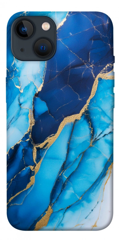 Чехол itsPrint Blue marble для Apple iPhone 13 (6.1"), мрамор, купить оптом с доставкой