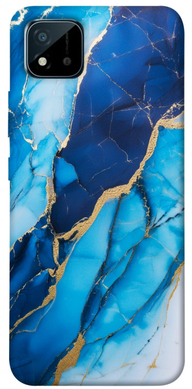 Чехол itsPrint Blue marble для Realme C11 (2021), мрамор, купить оптом с доставкой