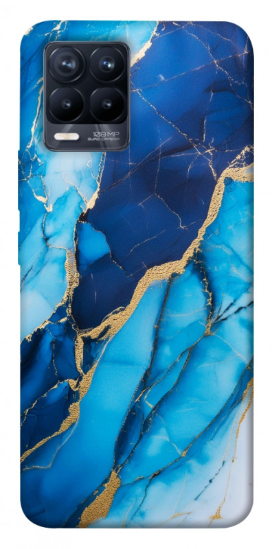 Чохол itsPrint Blue marble для Realme 8, мармур, купити оптом з доставкою
