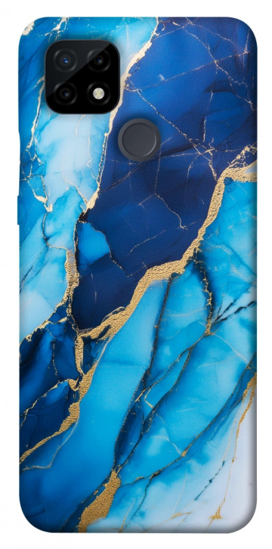 Чехол itsPrint Blue marble для Realme C21, мрамор, купить оптом с доставкой