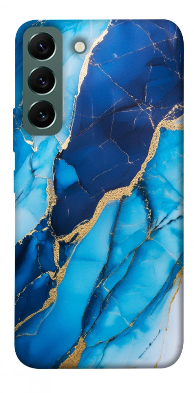Чехол itsPrint Blue marble для Samsung Galaxy S22, мрамор, купить оптом с доставкой