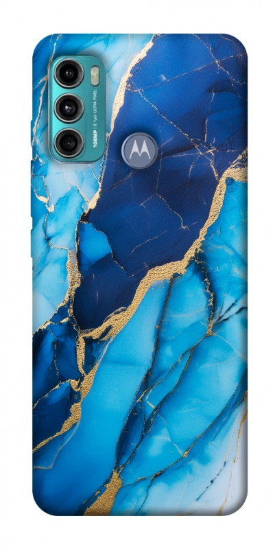 Чохол itsPrint Blue marble для Motorola Moto G60, мармур, купити оптом з доставкою