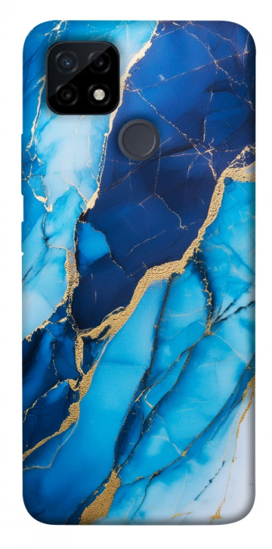 Чехол itsPrint Blue marble для Realme C12, мрамор, купить оптом с доставкой