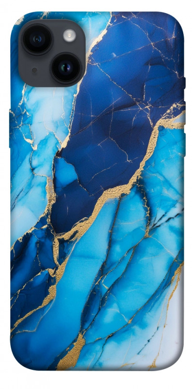Чехол itsPrint Blue marble для Apple iPhone 14 Plus (6.7"), мрамор, купить оптом с доставкой