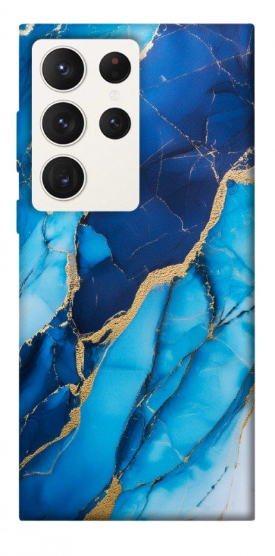 Чехол itsPrint Blue marble для Samsung Galaxy S23 Ultra, мрамор, купить оптом с доставкой