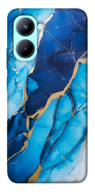 Чехол itsPrint Blue marble для Realme C33, мрамор, купить оптом с доставкой
