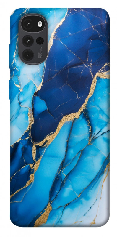 Чехол itsPrint Blue marble для Motorola Moto G22, мрамор, купить оптом с доставкой