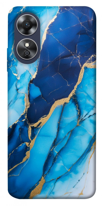 Чехол itsPrint Blue marble для Oppo A17, мрамор, купить оптом с доставкой