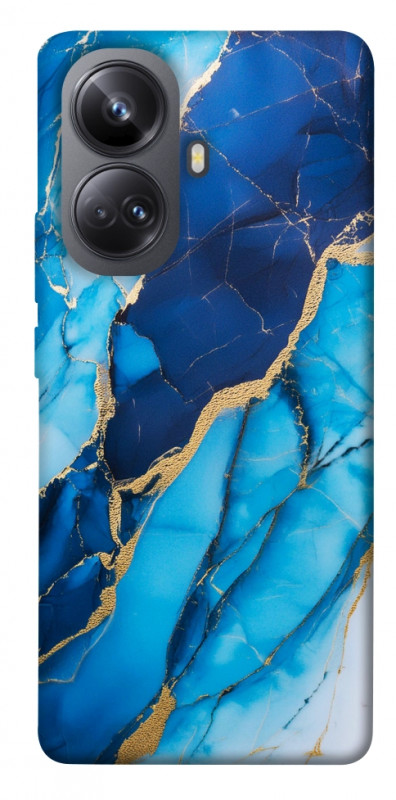 Чехол itsPrint Blue marble для Realme 10 Pro+, мрамор, купить оптом с доставкой