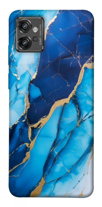 Чехол itsPrint Blue marble для Motorola Moto G32, мрамор, купить оптом с доставкой
