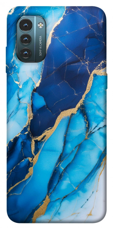 Чехол itsPrint Blue marble для Nokia G21, мрамор, купить оптом с доставкой