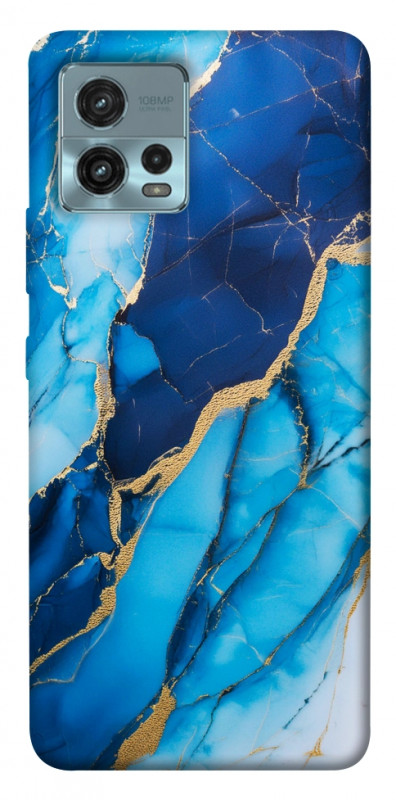 Чехол itsPrint Blue marble для Motorola Moto G72, мрамор, купить оптом с доставкой