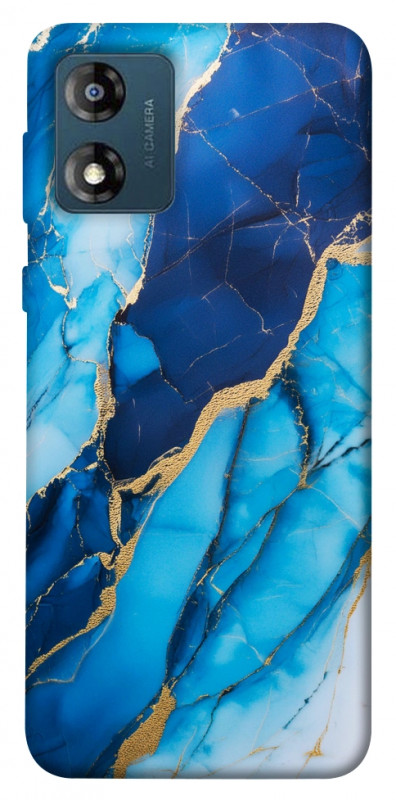 Чехол itsPrint Blue marble для Motorola Moto E13, мрамор, купить оптом с доставкой