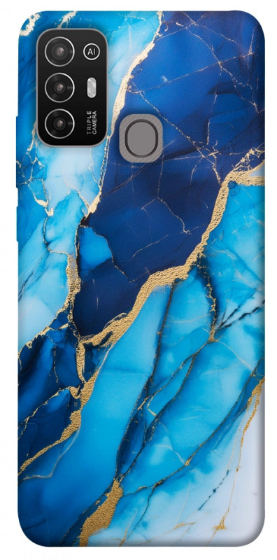Чехол itsPrint Blue marble для ZTE Blade A52, мрамор, купить оптом с доставкой