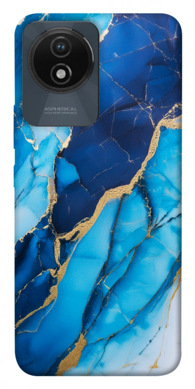 Чехол itsPrint Blue marble для Vivo Y02, мрамор, купить оптом с доставкой