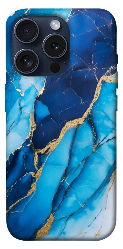 Чохол itsPrint Blue marble для Apple iPhone 15 Pro (6.1"), мармур, купити оптом з доставкою
