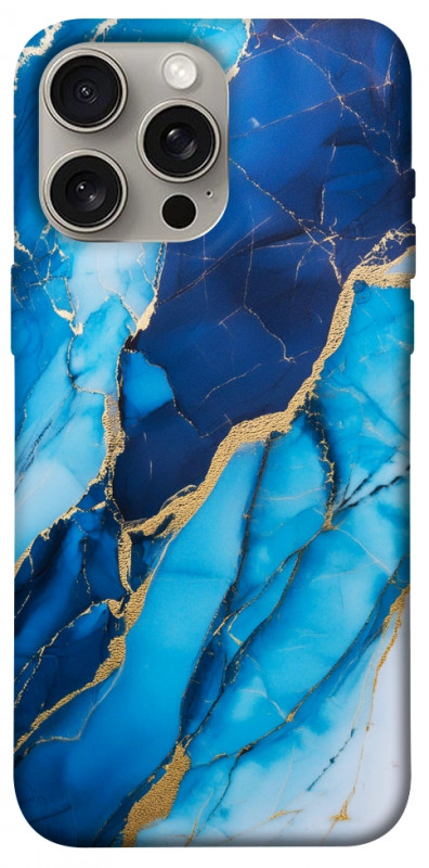 Чехол itsPrint Blue marble для Apple iPhone 15 Pro Max (6.7"), мрамор, купить оптом с доставкой