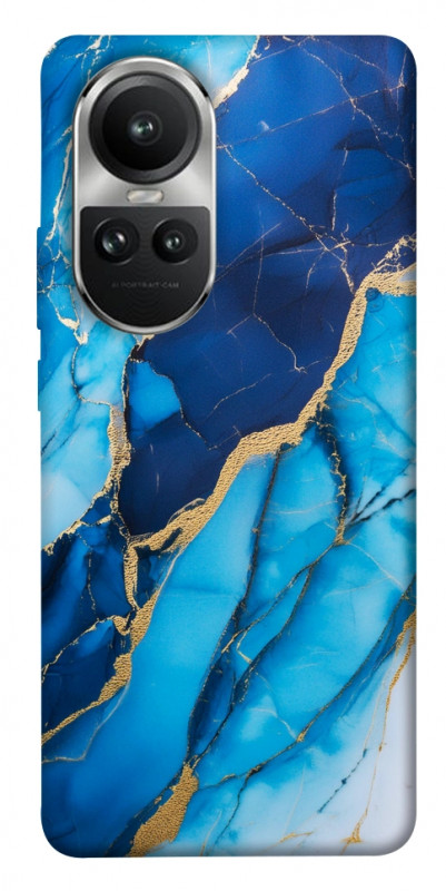 Чехол itsPrint Blue marble для Oppo Reno 10, мрамор, купить оптом с доставкой
