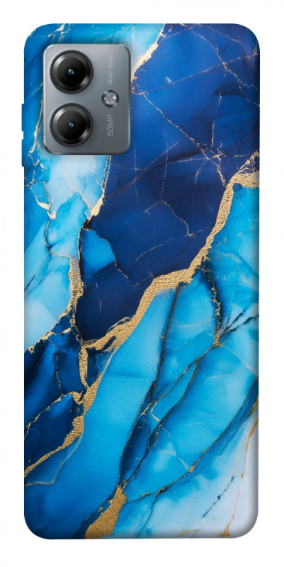 Чехол itsPrint Blue marble для Motorola Moto G14, мрамор, купить оптом с доставкой